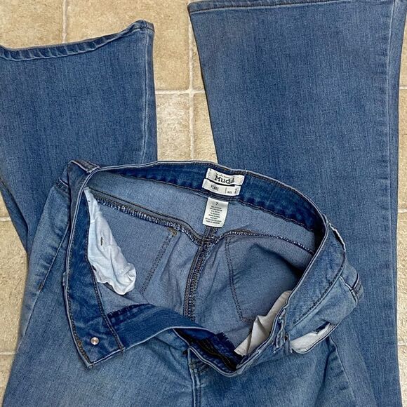 Mudd Flare Women's Light Blue Jeans Stretch Size 7 Junior - Picture 8 of 14
